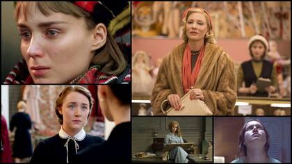 Las mejores actrices dramáticas nominadas son: Rooney Mara, Cate Blanchett, Saoirse Ronan, Alicia Vikander y Brie Larson