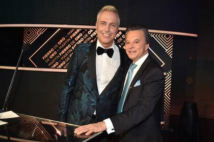 Marley, el conductor de la gala, junto a Palito Ortega