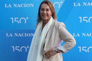 La diputada nacional Marcela Campagnoli en la blue carpet