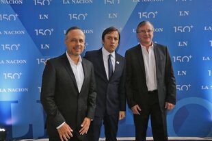 Antonio Aracre, CEO de Syngenta, José del Rio y Adrián Kaufman, vicepresidente de Relaciones Institucionales de Grupo Arcor