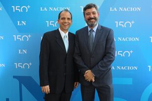 Ignacio Turín, Jefe de Desarrollo Comercial de Eventos de LA NACION, con José Ignacio Lladós, gerente de Relaciones Institucionales de TyC Sports