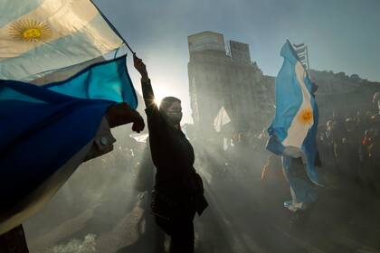 17A, marcha y banderazo contra el Gobierno en medio de las restricciones por el Covid-19, 17 de agosto
