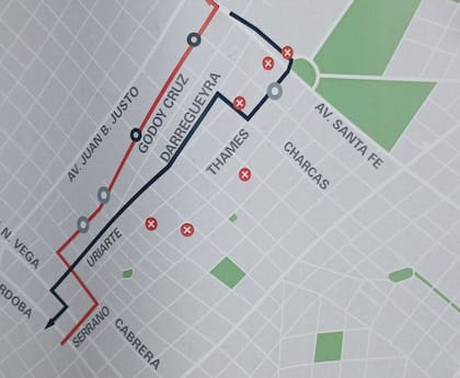 Las modificaciones en el recorrido de la línea 55