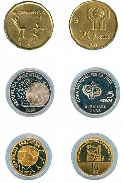 Las monedas conmemorativas de años anteriores