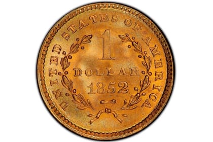 Las monedas de 1852 son preciadas entre los coleccionistas