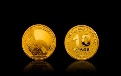 Las monedas de oro fueron acuñadas para el mercado internacional.