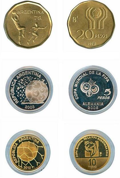 Las monedas del BCRA de otros mundiales.