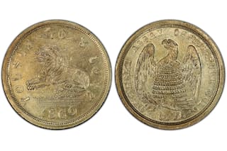 Así se ve la moneda mormona de oro de US$5 que en realidad vale US$300.000