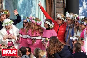Pierre y Andrea Casiraghi, Valeria Mazza y Eva Herzigova, juntos en una fiesta VIP en St. Moritz