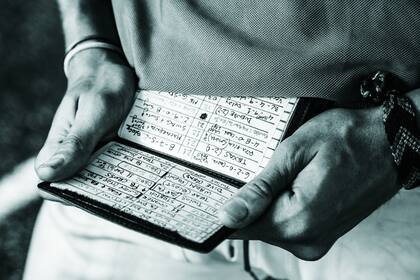 Las muñequeras contienen anotaciones de jugadas; las lleva el mariscal de cada equipo