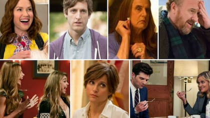 Las nominadas en comedia son: Unbreakable Kimmy Schmidt, Silicon Valley, Transparent, Louie, Modern Family, Veep y Parks and Recreation
