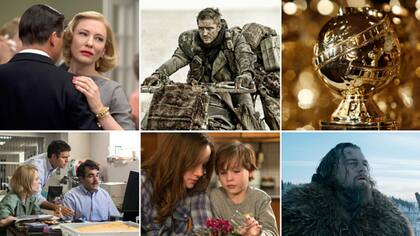 Las nominadas en drama son: Carol, Mad Max: Fury Road. Spotlight, Room y El renacido