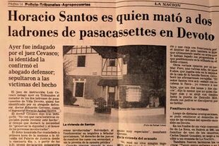 Las notas sobre el crimen en el diario LA NACION