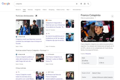 Las noticias destacadas de Google con LA NACION como fuente