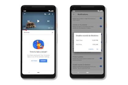 Las notificaciones para dejar YouTube y dormir se suman a varios de los cambios que introdujo la compañía en 2018 para mejorar el bienestar digital de los usuarios