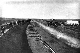 Las obras del Canal del Norte en 1906