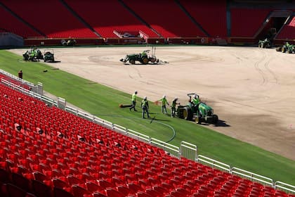 Las obras en el estadio de Kansas en el que jugará la Argentina