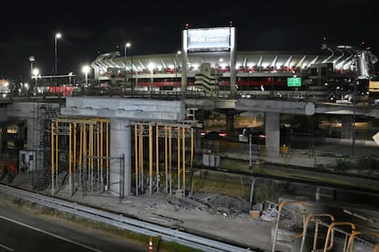 Las obras frente a la cancha de River