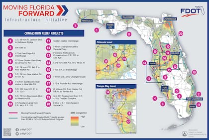 Las obras que forman parte del proyecto Moving Florida Forward
