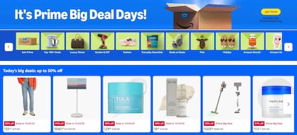 Las ofertas de Amazon se pueden filtrar según criterios como: precio, categorías, marcas y descuentos (Amazon)