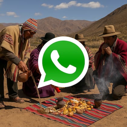 Las ofrendas a la Tierra o "corpachada" también pueden representar el "modo Pachamama" de WhatsApp