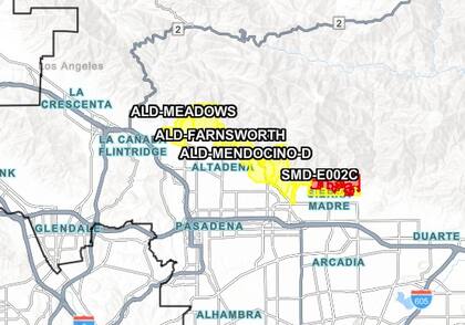 Las órdenes de evacuación en los alrededores de Los Ángeles