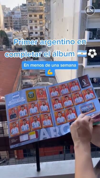 Las páginas más deseadas: todas las figuritas de la selección argentina (Foto: Captura de video)