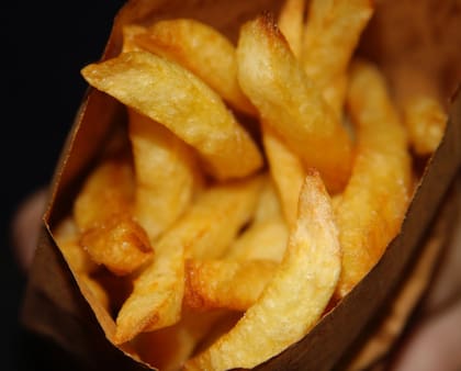 Las papas fritas caseras de Burger Joint