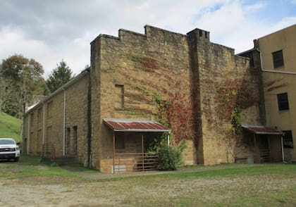 Las paredes exteriores de la escuela están invadidas por la naturaleza