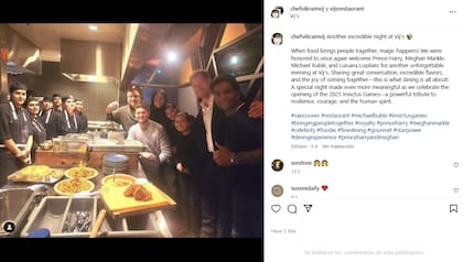 Las parejas aprovecharon la reunión en Whistler para salir a cenar (Foto: Instagram @chefvikramvij)
