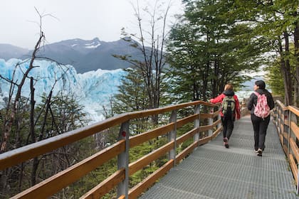 Las pasarelas para ver el Glaciar Perito Moreno, en El Calafate.