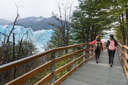 Las pasarelas para ver el Glaciar Perito Moreno, en El Calafate.