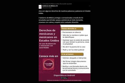 Las personas en situación de vulnerabilidad migratoria pueden buscar asesoramiento en el Consulado. (X Consulado de México en Nueva Jersey)