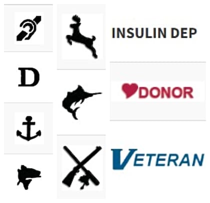 Las personas que califiquen para una designación, en la mayoría de los casos, deberán pagar por la colocación en la licencia de conducir