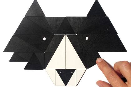 Las piezas de los juegos de Trianguland son de multilaminado.