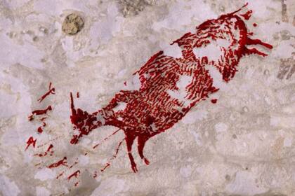Las pinturas fueron halladas en 2017, pero este año se determinó cuándo fueron hechas. Crédito: Maxime Aubert