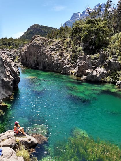 Las piscinas naturales en el Parque Nacional los Alerces (Gentileza: Turismo Esquel)