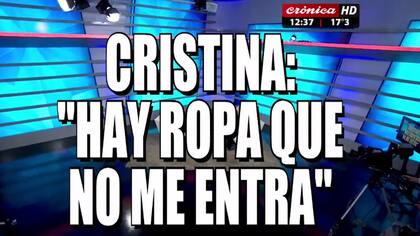 Las placas del Crónica durante la entrevista con Cristina Kirchner