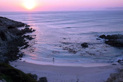 Las playas de Gansbaai se encuentran en la zona de un pueblo pesquero situado en el municipio de Overberg, Provincia Occidental del Cabo, en Sudáfrica.