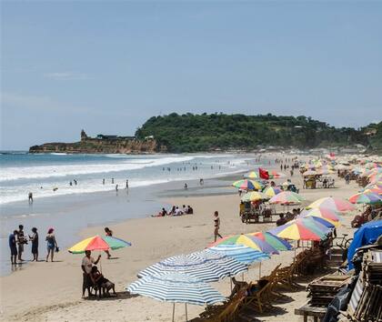 Las playas de Montañita, pocos días después del crimen