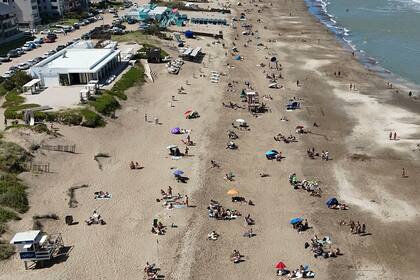 Las playas de Pinamar durante el fin de semana largo