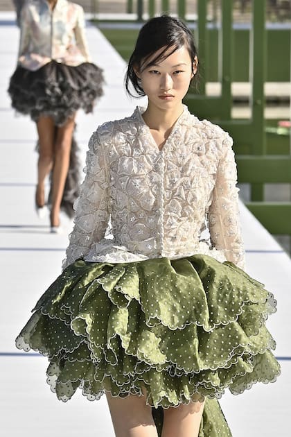 Las polleras fueron uno de los grandes focos del desfile