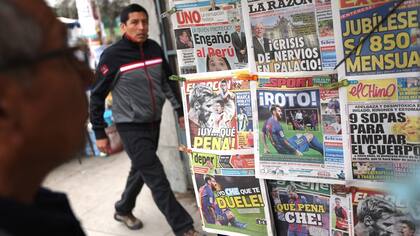 Las portadas de los diarios de Perú