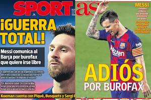 "Guerra total": las tapas de los diarios de mañana sobre la salida de Messi