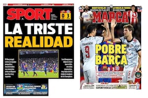 Las portadas de Sport y Marca con la dura realidad de Barcelona