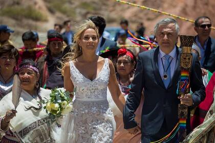Las postales del casamiento indígena de Gerardo Morales y Tulia Snopek