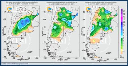 Las precipitaciones por regiones desde el 29 de enero hasta ayer