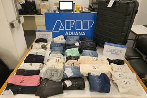 Las prendas impregnadas de cocaína