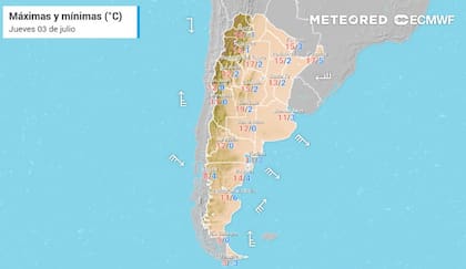 Las previsiones de las temperaturas máximas y mínimas para este jueves 3 de julio