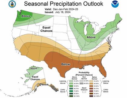 Las previsiones de precipitaciones con la llegada de La Niña